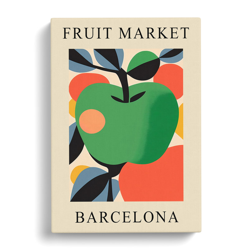 Barcelona Fruit Market Exhibition Apple - Wrapped Canvas, 50cm H x 35cm W x 3cm D