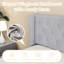 Grand lit plateforme avec rangement à 4 tiroirs et tête de lit à oreilles chic, tiroirs gris contemporain
