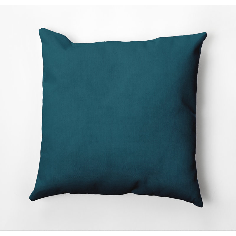 Reversible Throw Pillow, 18" H x 18" W, Teal