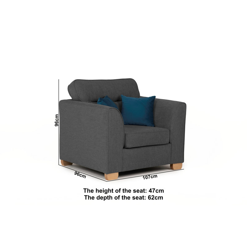 Marryn Armchair Fabric, Dark Grey