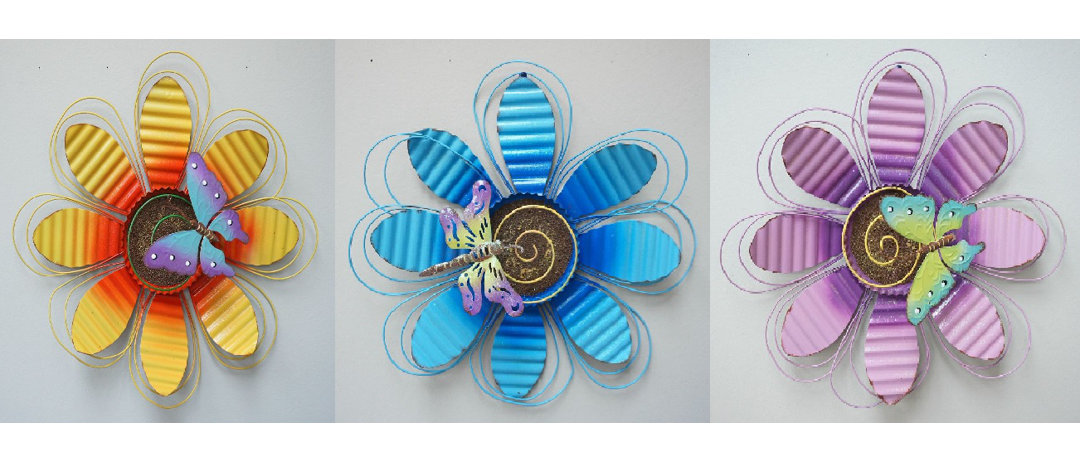 Handmade Boho Plants & Flowers Wall Decor on Metal Attraction Design Home