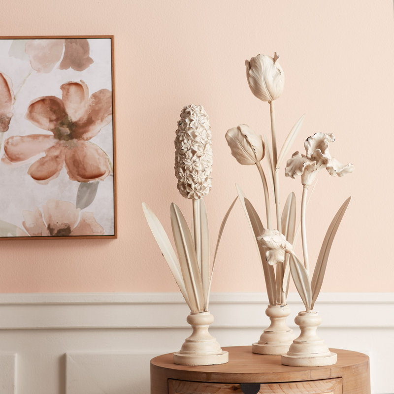 3 Piece Palomo Standing Flowers Sculpture Set