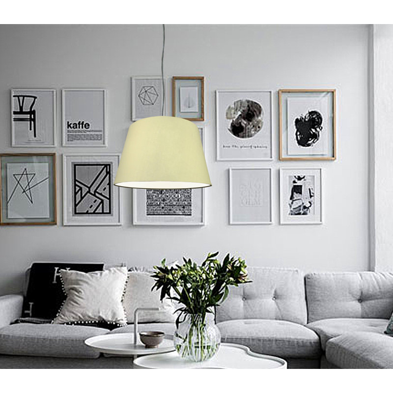 Cotton Empire Lamp Shade ( Clip On ), Cream, H22 x W35 x D35cm