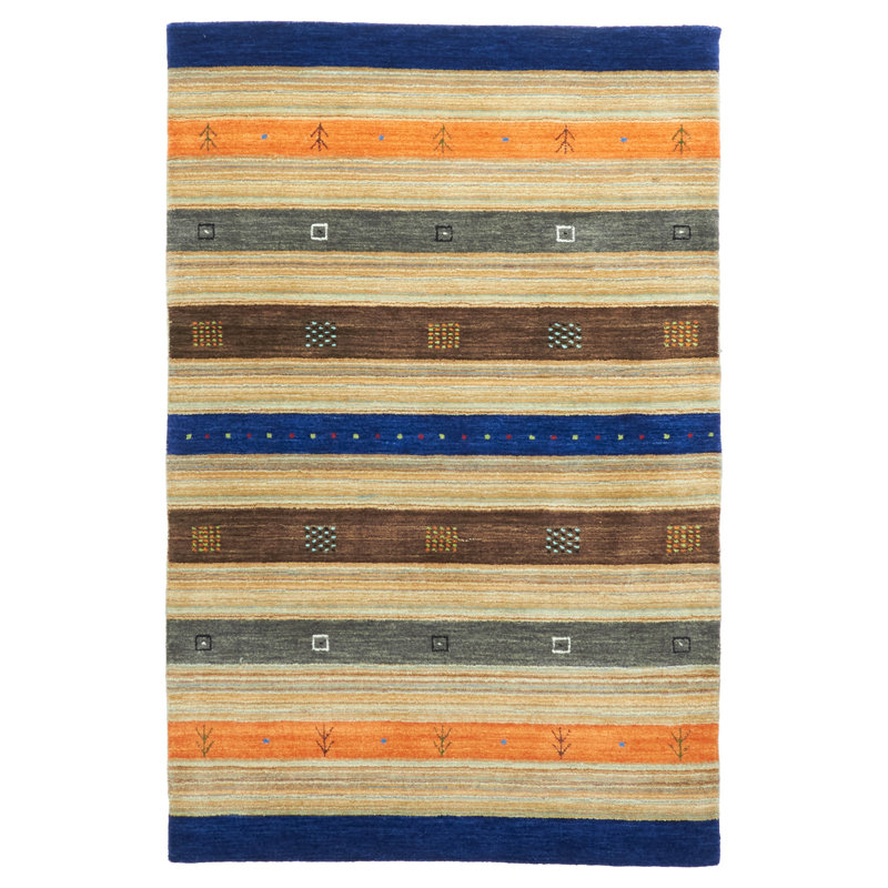 Tapis multicolore Kashkuli Gabbeh 4 pi 0 po x 6 pi 0 po