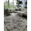 Tapis noir / beige en peau de vache à imprimé léopard novateur