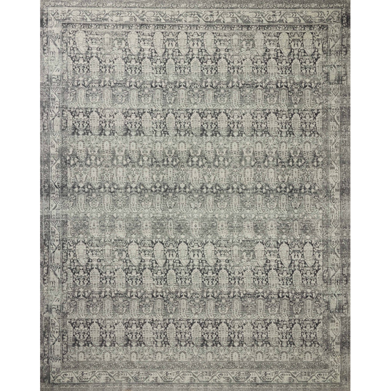 Tapis granit / crème Magnolia Home par Joanna Gaines x Loloi Wimberly, Rectangle 7 pi 9 po x 9 pi 9 po