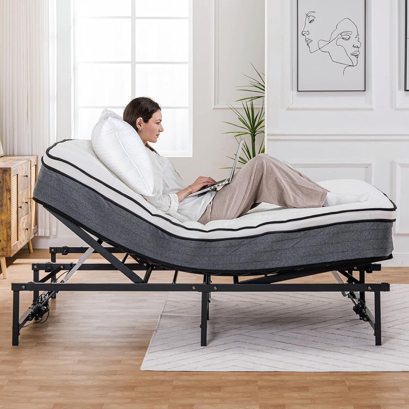 Adjustable Bed Frame, Independent Head and Foot Incline, King