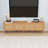 Modern TV Stand for TVs up to 80" with Rattan Cabinet Doors, Hidden Storage and Solid-Wood Legs