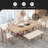 Berthel 6 - Person Extendable Four Leg Dining Set-1711614540