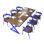Peever 6 - Person Pine Solid Wood Top Trestle Base Dining Set