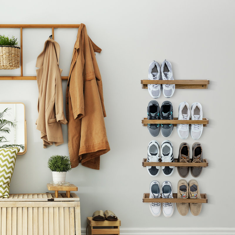 8 Pair Solid Wood Shoe Rack