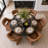 60" Solid Round Pedestal Kitchen Dining Table-131563007