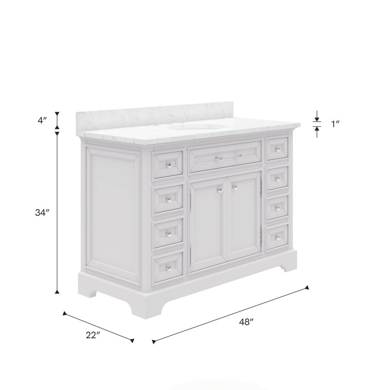 Derby 48" Single Sink Bathroom Vanity Set, White