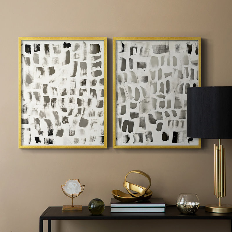 ABSTRACT Series DLXVII - Reproduction encadrée de qualité supérieure - prête à être accrochée - aucun clou requis - aucun clou requis