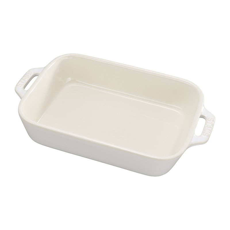 Staub Ceramic 6-inch Rectangular Baking Dish, Rustic Ivory