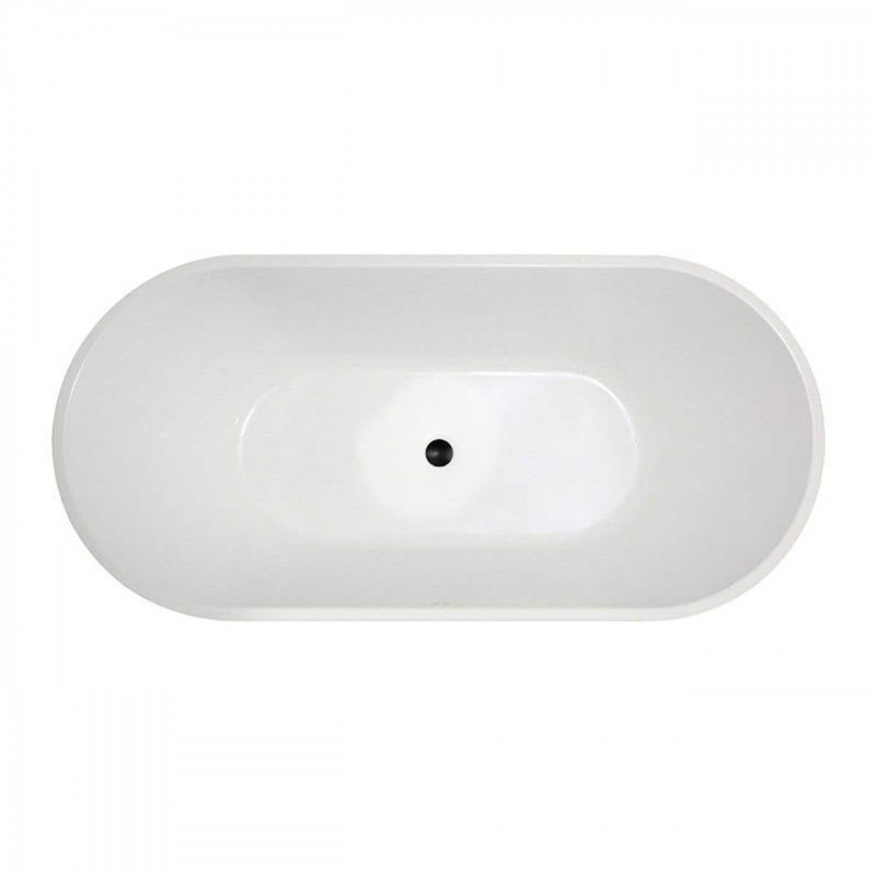 55'' x 30'' Freestanding Soaking Acrylic Bathtub, Oil Rubbed Bronze