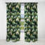 Motif de forêt verte I - Rideau floral - Rideau occultant en velours - 1 panneau-107548041