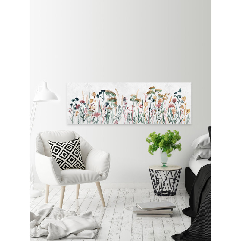 Field Of Flowers by August Grove - Wrapped Canvas Painting, 61cm H x 182cm W x 3.81cm D