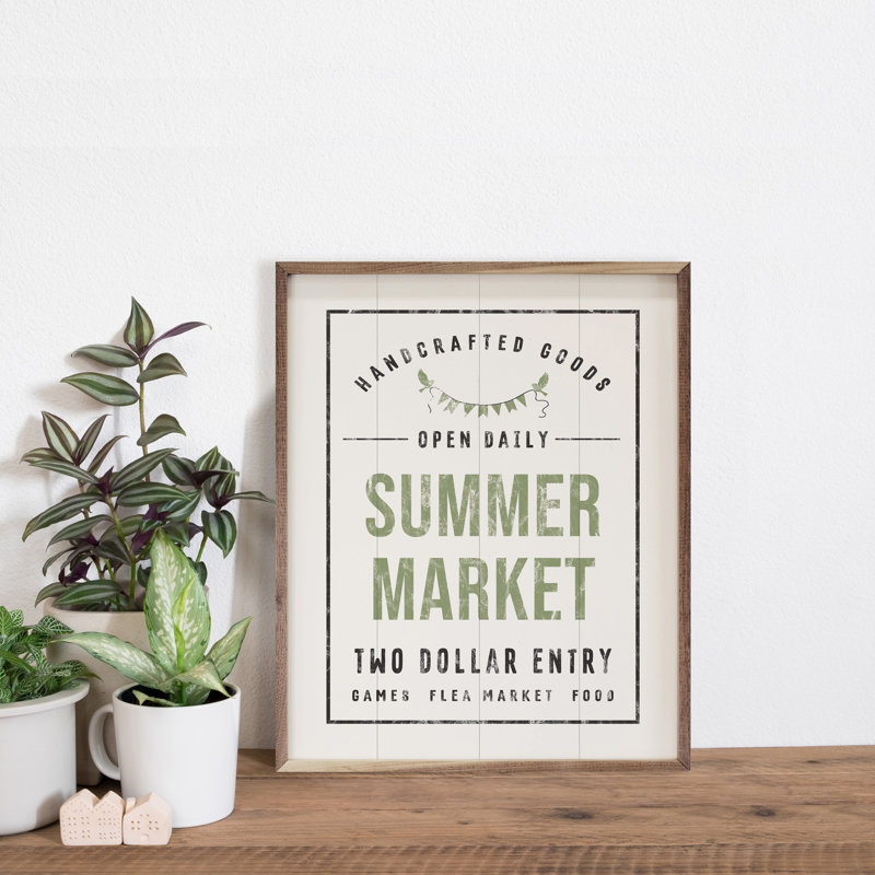 Summer Market - entrée à deux dollars - blanc, H 10 po x l 8 po