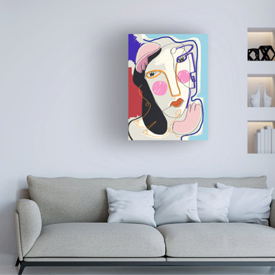 Bolog Little Dean Muse Line Art Portrait Canvas Art