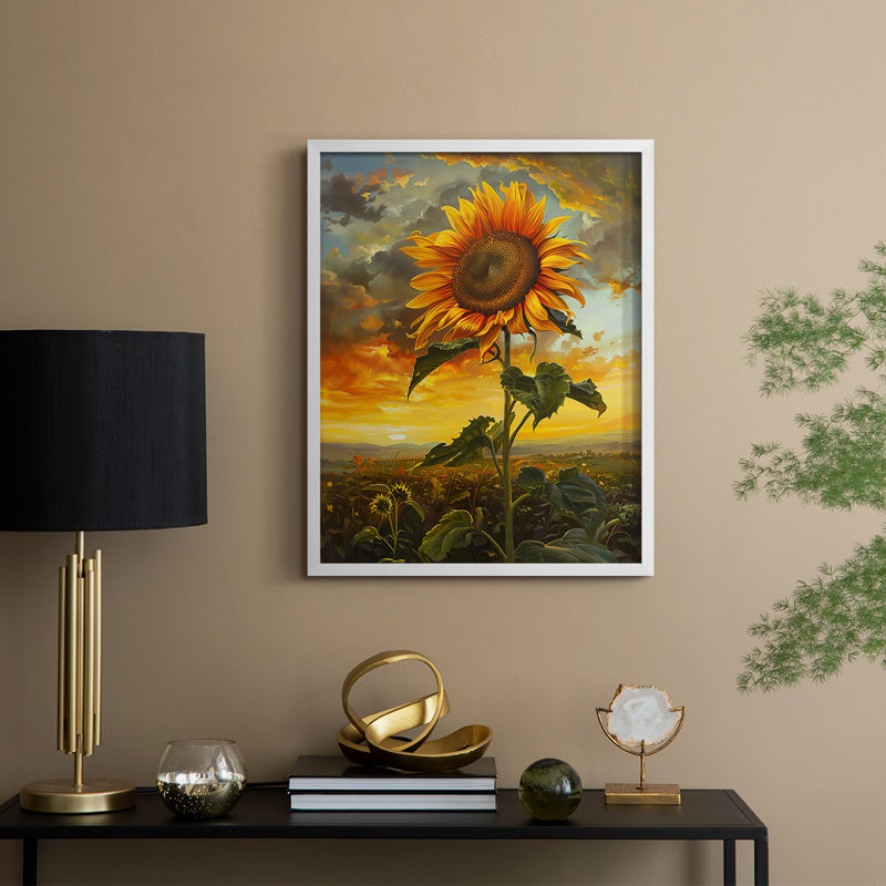 Série FLORAL CDXCIX - Impression encadrée de qualité supérieure - Prêt à être accroché - Aucun clou requis, Cadre blanc