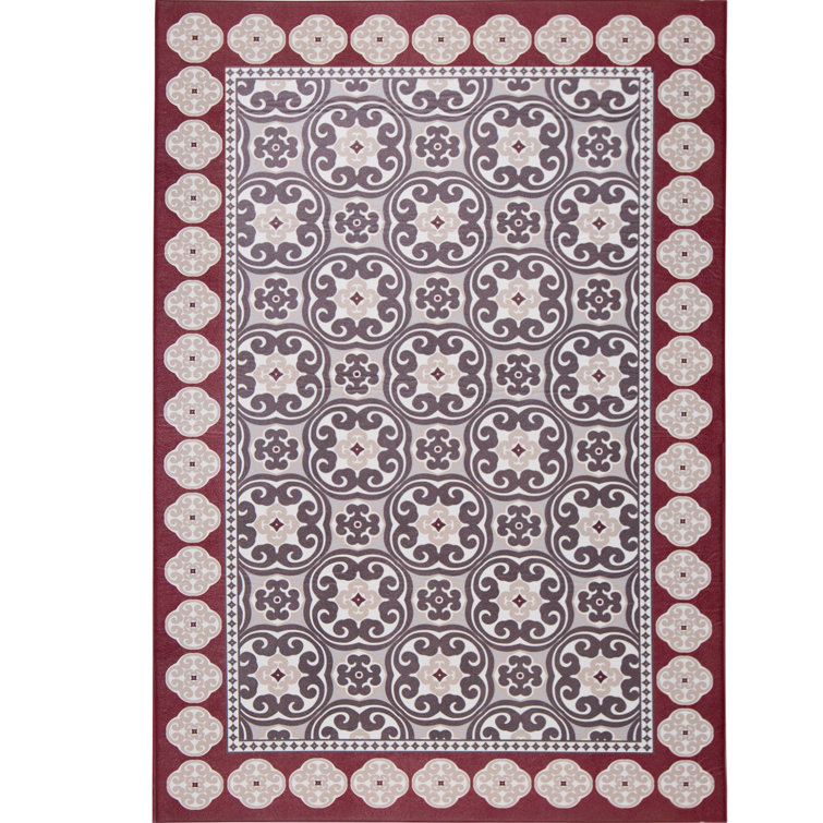 Tapis rouge / gris Calm Step