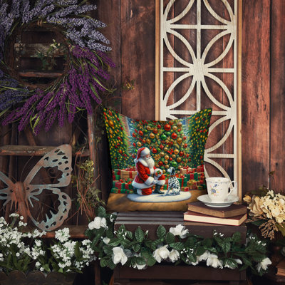 Coussin décoratif Dalmatien et Père Noël