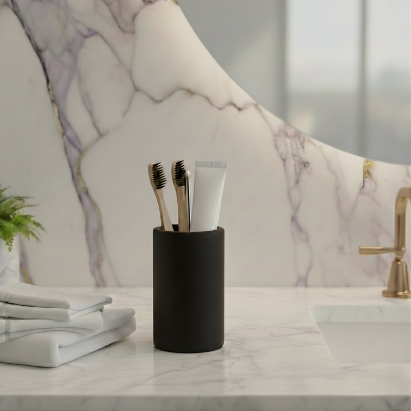 Rangement de comptoir ROUS Hardware - Support de meuble-lavabo en aluminium massif, gris anthracite (noir)