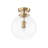 1-Light Swirled Glass Orb Semi-Flush Mount