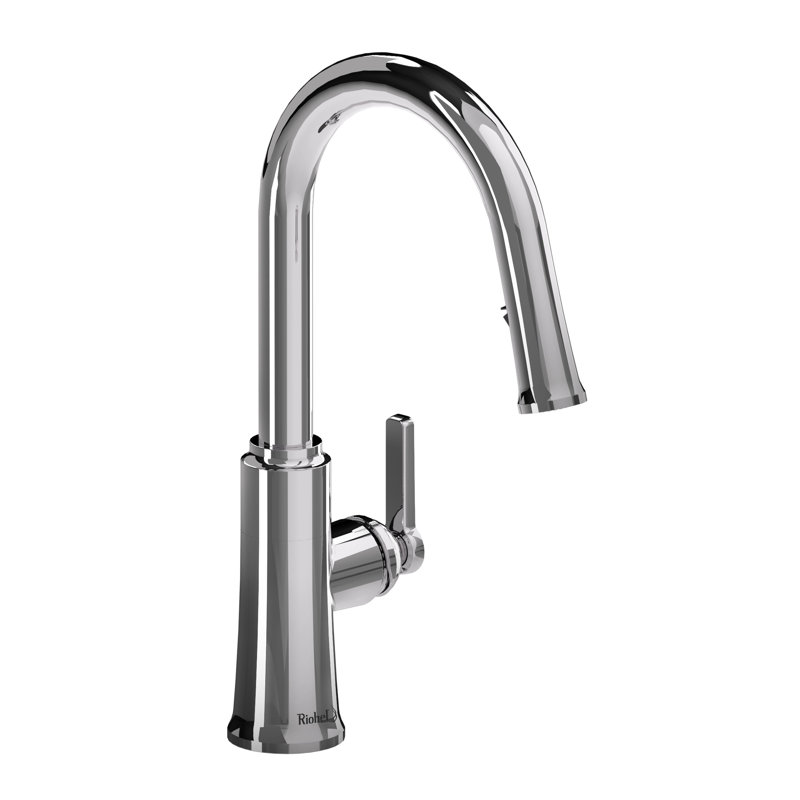 Trattoria Pull-Down Kitchen Faucet With C-Spout, Chrome