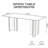 69.3" Modern Rectangular Dining Table with Tempered Glass Marble-Look Tabletop, Matte Brushed Metal Legs, White Marble Finish, Seats 4-6