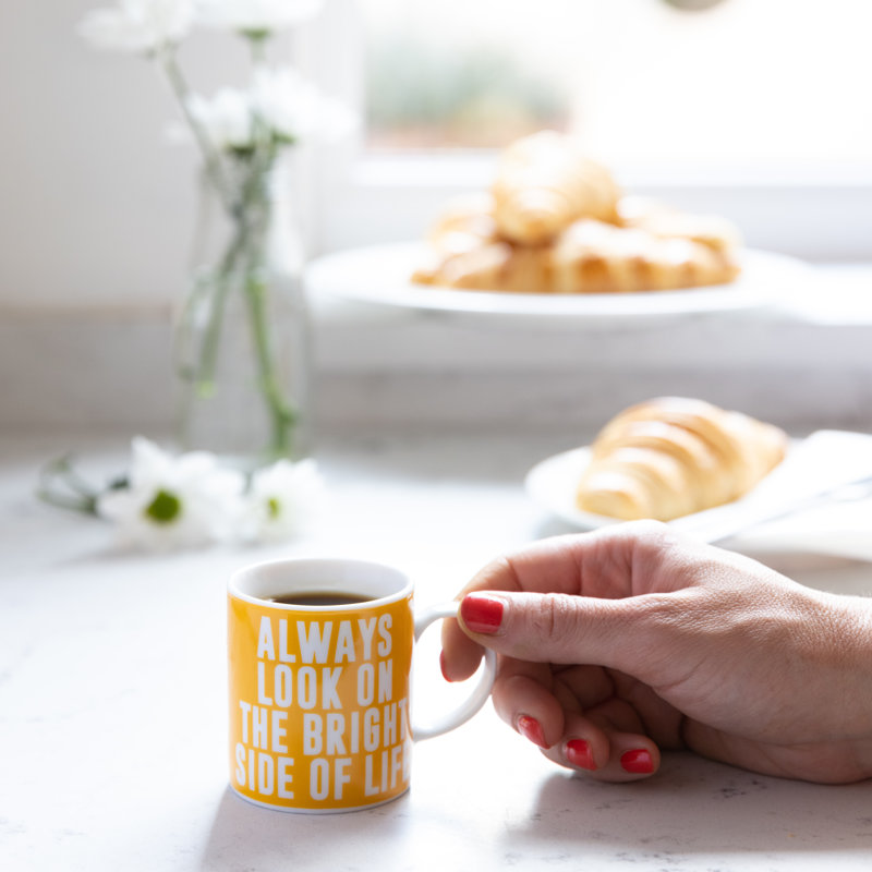 KitchenCraft 80ml Porcelain "Always Look" Espresso Cups