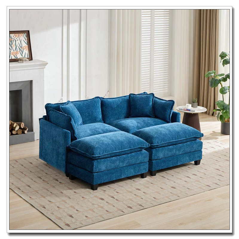 Canapé Cloud LoveSeat, Bleu