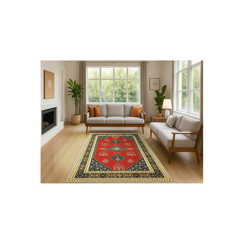 Tapis vert lavable Mosso, 5'1" x 7'7"