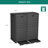 Resin Outdoor Trash & Recycling Bin - 61.8 Gallons-86340597