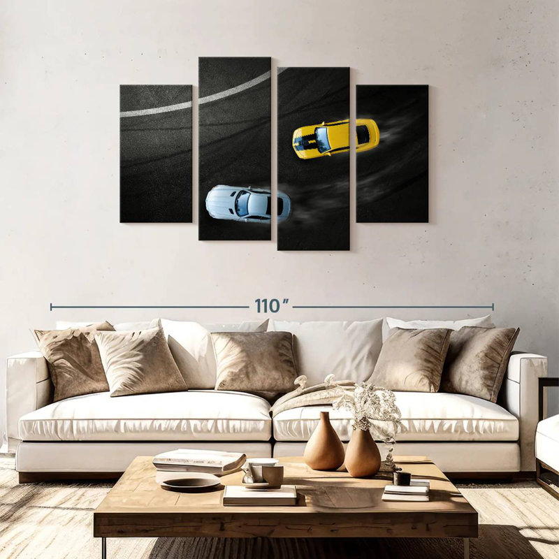 Mehar Drifting Cars, 48" H x 75" W