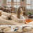 Seren Boneless 106" Modular L-shaped Sectional Sofa With Ottoman, No-assembly Cloud Couch, Boneless Design For Modern Living-116240540-116240537