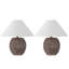 Lampe de table DEL minimaliste scandinave en fer et céramique 18,25 "Effie-15367014