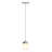 Sharyn 1-Light Indoor Chrome Mini Pendant with Frosted Glass Square Rectangle Shade