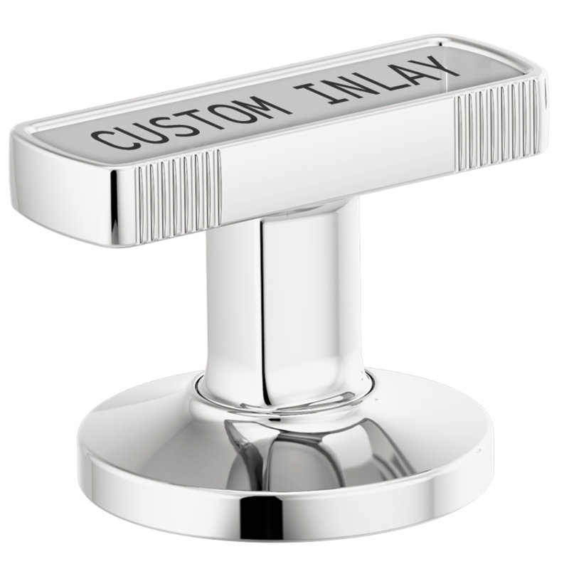Kintsu® Widespread Lavatory Faucet with Arc Spout, Knob Handle with Custom Inlay, Polished Chrome, 1.5 GPM