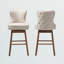 Tabouret de comptoir pivotant en bois massif beige Carlesia, H 44,49 po x l 21,46 po x P 21,85 po-1840390602