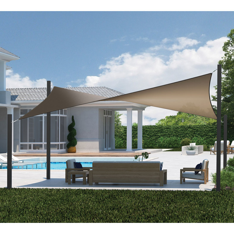 Dual 12' x 12' Square Shade Sail, Cobblestone