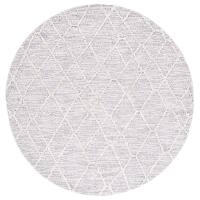 Rojas Performance Geometric Rug, Round 6'7"