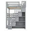 Triple lit superposé avec design séparé et escalier de rangement-330244645