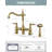 Double Handle Bridge Centerset Faucet with Side Sprayer for Kitchen Sinks-101981373