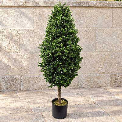 120 cm H Faux Boxwood Topiary Plant in Plastic Pot Liner