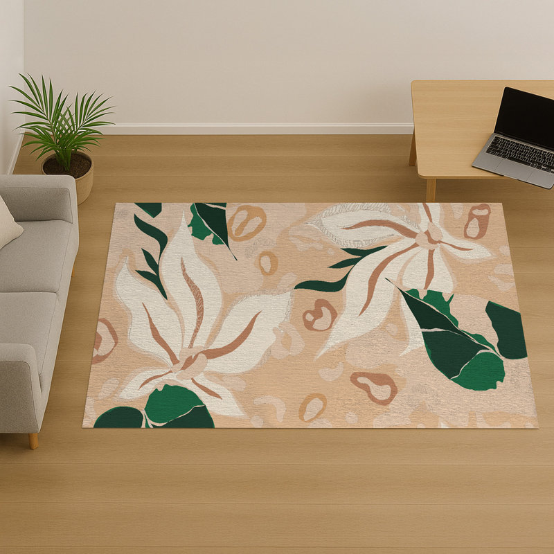Floral Area Rug, Runner 70 x 140 cm