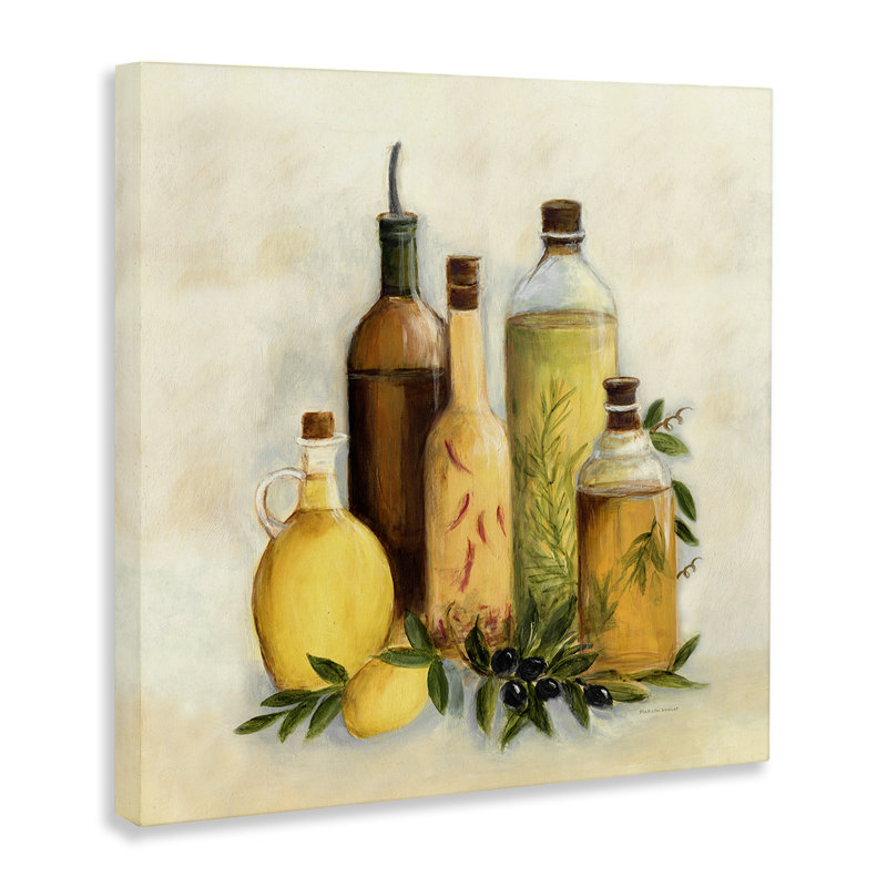 Art mural sur toile, "Traditional Traditional Kitchen Oils", par Marilyn Dunlap, H 17 po x l 17 po