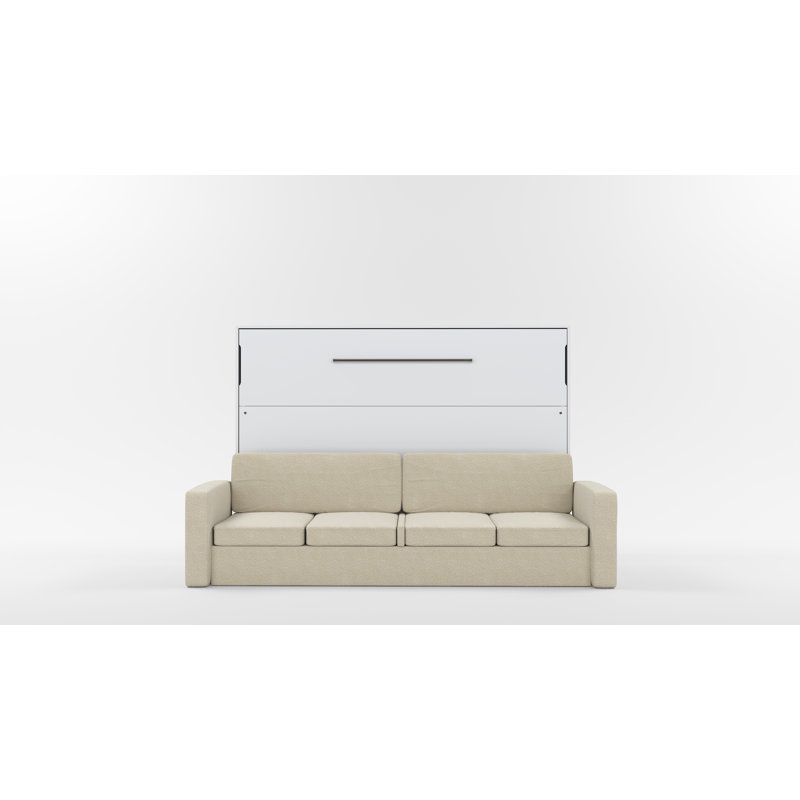 Neidelin Upholstered Bed, White/Cream