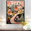 Flowerful Path To Retro Church Illustration - Church Wall Art Living Room-1794034615-1794034610